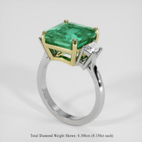 4.56 Ct. Emerald Ring, 18K Yellow & White 2