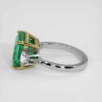 4.56 Ct. Emerald Ring, 18K Yellow & White 4