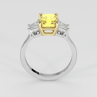 3.08 Ct. Yellow Sapphire Ring, 18K Yellow & White 3