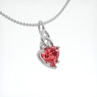 1.06 Ct. Padparadscha Sapphire Pendant, Platinum 950 2