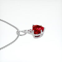 3.02 Ct. Ruby Pendant, 14K White Gold 3