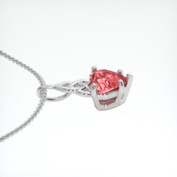 1.06 Ct. Padparadscha Sapphire Pendant, 14K White Gold 3