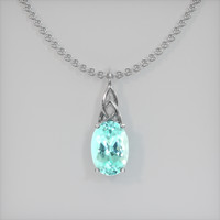 1.82 Ct. Gemstone Pendant, Platinum 950 1