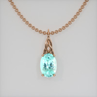 1.82 Ct. Gemstone Pendant, 14K Rose Gold 1