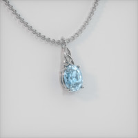 1.85 Ct. Gemstone Pendant, 14K White Gold 2