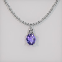 1.11 Ct. Color Change Sapphire Pendant, 14K White Gold 1