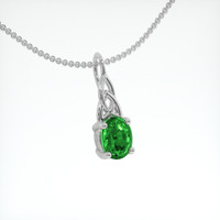 1.04 Ct. Gemstone Pendant, 18K White Gold 2