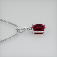 3.89 Ct. Gemstone Pendant, 18K White Gold 3