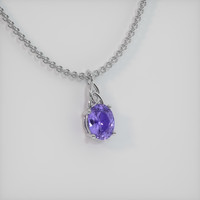 1.11 Ct. Color Change Sapphire Pendant, 18K White Gold 2