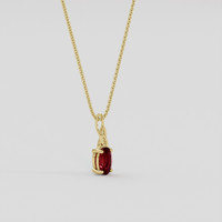 0.43 Ct. Ruby Pendant, 10K Yellow Gold 2