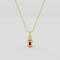 0.43 Ct. Ruby Pendant, 10K Yellow Gold 4
