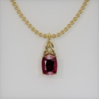 3.89 Ct. Gemstone Pendant, 14K Yellow Gold 1