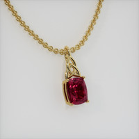 3.89 Ct. Gemstone Pendant, 14K Yellow Gold 2