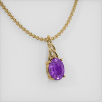 1.59 Ct. Gemstone Pendant, 14K Yellow Gold 2