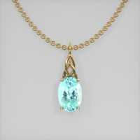 1.82 Ct. Gemstone Pendant, 14K Yellow Gold 1