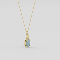 1.76 Ct. Multi Color Opal Pendant, 14K Yellow Gold 2