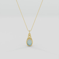 1.76 Ct. Multi Color Opal Pendant, 14K Yellow Gold 4