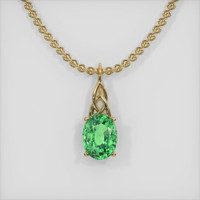 2.03 Ct. Gemstone Pendant, 14K Yellow Gold 1