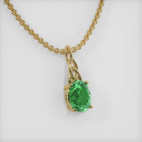 2.03 Ct. Gemstone Pendant, 14K Yellow Gold 2