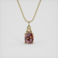 1.45 Ct. Bi Color Sapphire Pendant, 14K Yellow Gold 1