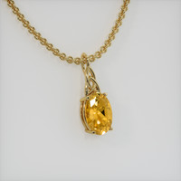 3.66 Ct. Gemstone Pendant, 18K Yellow Gold 2