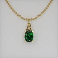 0.72 Ct. Gemstone Pendant, 18K Yellow Gold 1