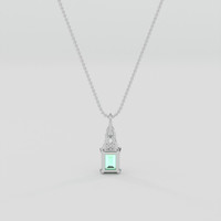0.96 Ct. Emerald Pendant, Platinum 950 4
