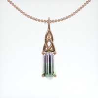 1.58 Ct. Gemstone Pendant, 14K Rose Gold 1