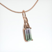 1.58 Ct. Gemstone Pendant, 14K Rose Gold 2