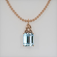 2.92 Ct. Gemstone Pendant, 14K Rose Gold 1