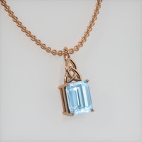 2.92 Ct. Gemstone Pendant, 14K Rose Gold 2