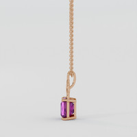 2.44 Ct. Purple Sapphire Pendant, 14K Rose Gold 3