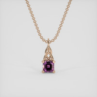 0.29 Ct. Pinkish Purple Sapphire Pendant, 14K Rose Gold 1