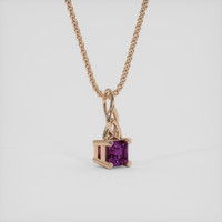 0.29 Ct. Pinkish Purple Sapphire Pendant, 14K Rose Gold 2