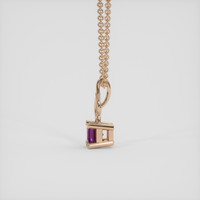 0.29 Ct. Pinkish Purple Sapphire Pendant, 14K Rose Gold 3