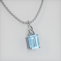 2.92 Ct. Gemstone Pendant, 14K White Gold 2