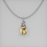 1.77 Ct. Gemstone Pendant, 14K White Gold 1