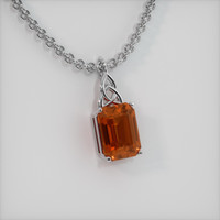 4.55 Ct. Gemstone Pendant, 14K White Gold 2