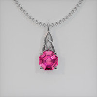 0.81 Ct. Gemstone Pendant, 18K White Gold 1