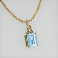 2.92 Ct. Gemstone Pendant, 14K Yellow Gold 2