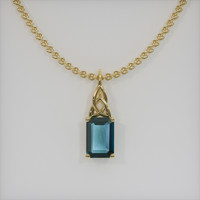 1.08 Ct. Gemstone Pendant, 14K Yellow Gold 1