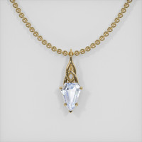 1.69 Ct. Sapphire Pendant, 14K Yellow Gold 1