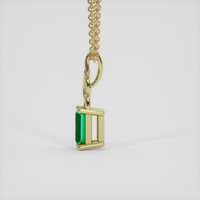 0.19 Ct. Emerald Pendant, 18K Yellow Gold 3