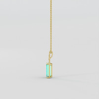 6.89 Ct. Emerald Pendant, 18K Yellow Gold 3
