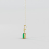 1.42 Ct. Emerald Pendant, 18K Yellow Gold 3