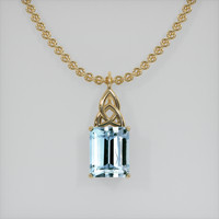 2.92 Ct. Gemstone Pendant, 18K Yellow Gold 1