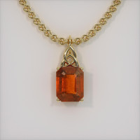 4.55 Ct. Gemstone Pendant, 18K Yellow Gold 1