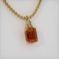 4.55 Ct. Gemstone Pendant, 18K Yellow Gold 2