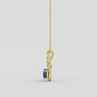 1.14 Ct. Violetish Blue Tanzanite Pendant, 18K Yellow Gold 3