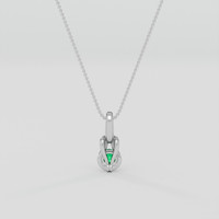 0.41 Ct. Emerald Pendant, Silver 4
